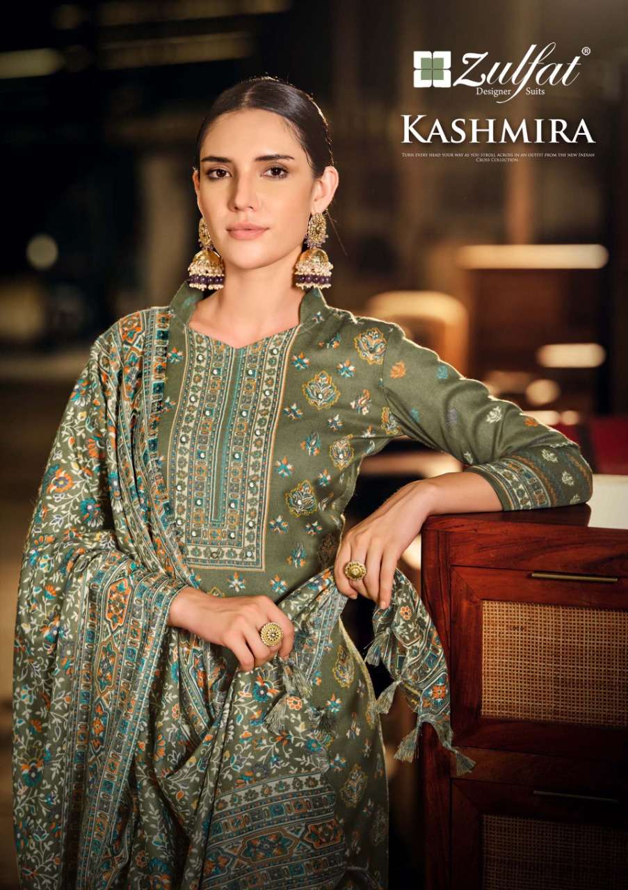kashmira by zulfat wool pashmina daily wear garam dress materials