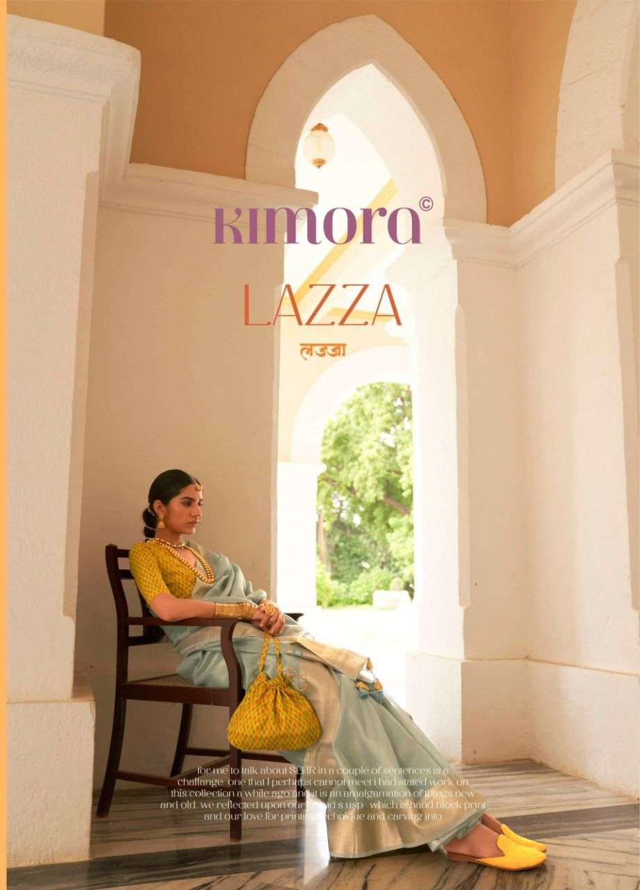 lazza by kimora organza designer party wear sarees