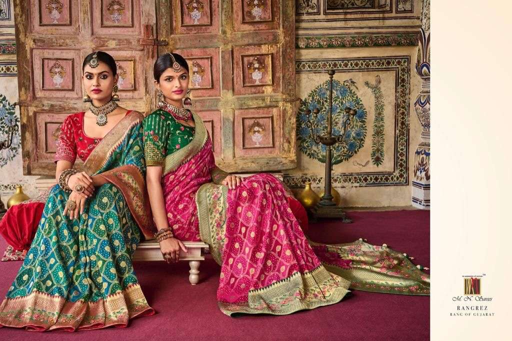 m n saree rangrez 6401-6410 series silk festival wear beautiful saree