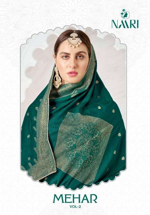 mehar vol 2 by naari muslin jacquard classy look salwar kameez