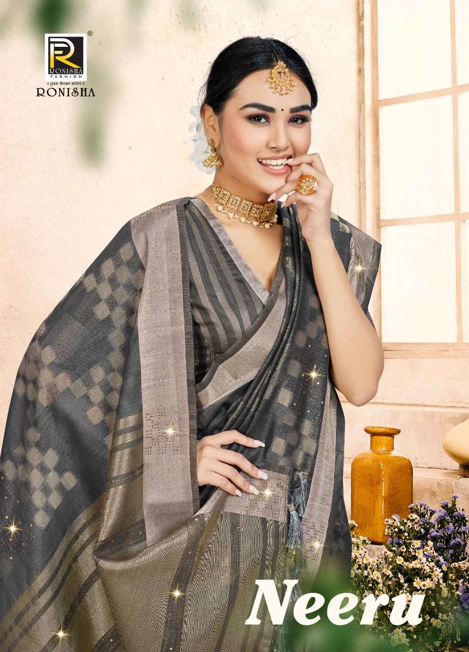 Neeru by ranjna saree linen cotton silk beautiful saree collction 