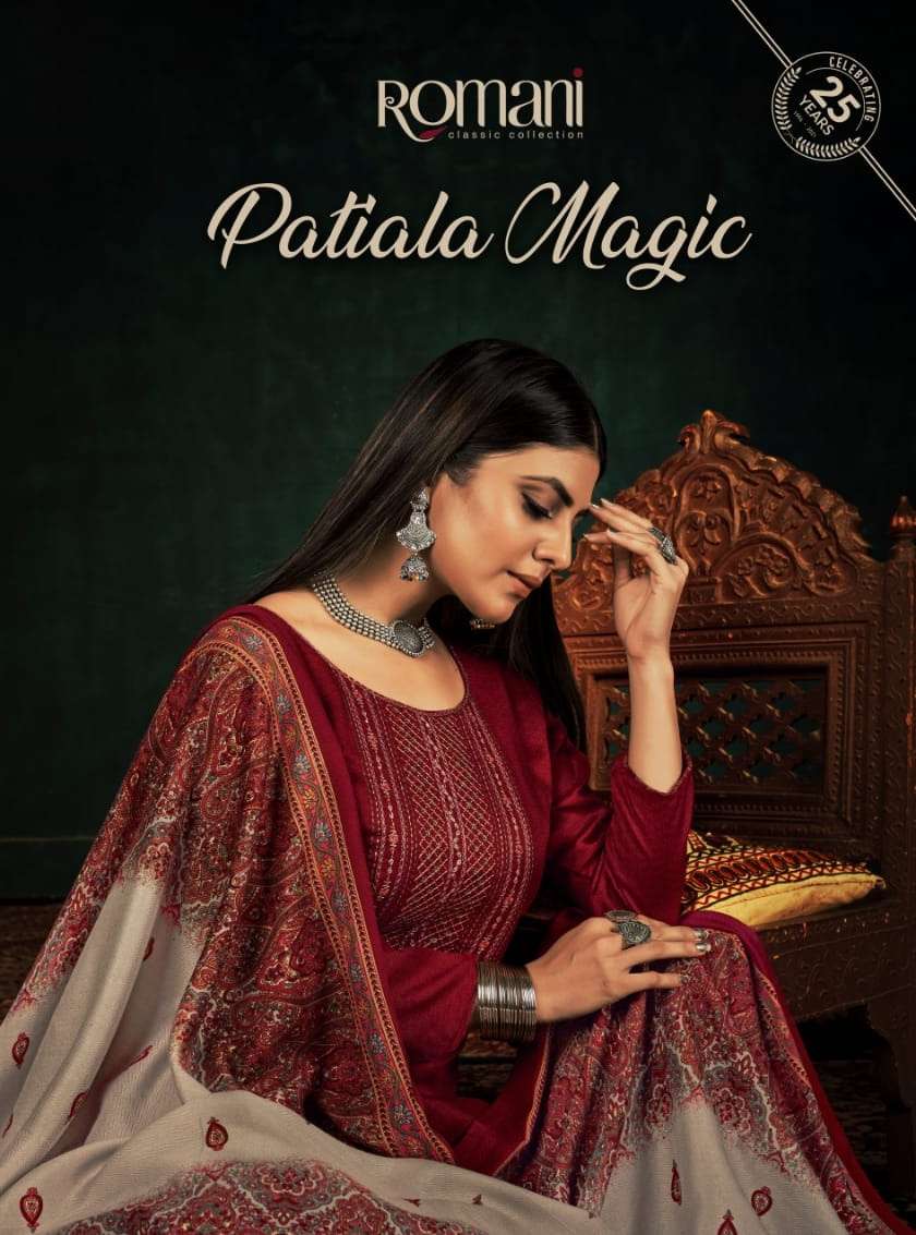 patiala magic by romani pashmina winter punjabi dress materials