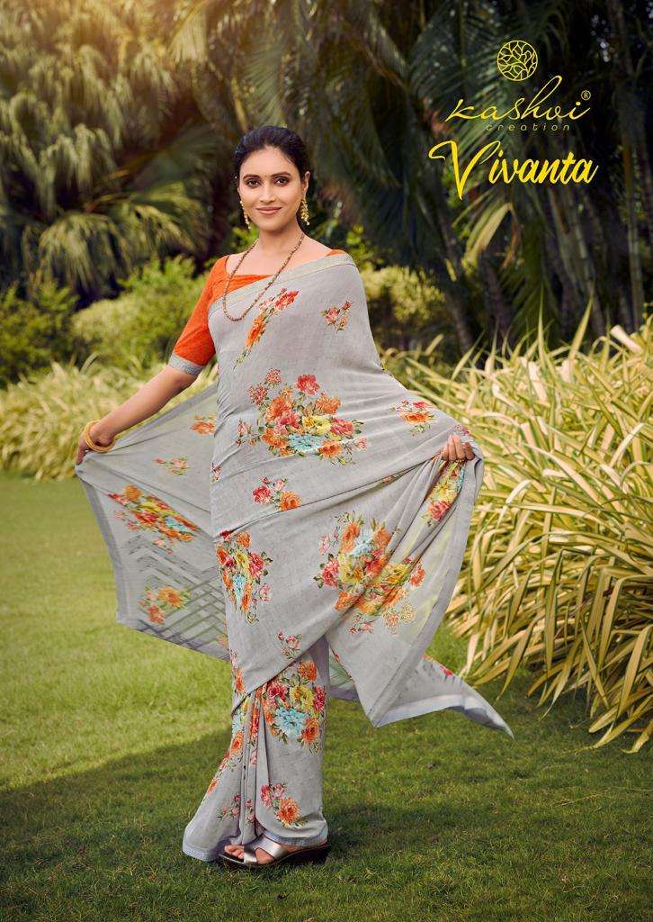 vivanta by kashvi creation weightless printed sarees