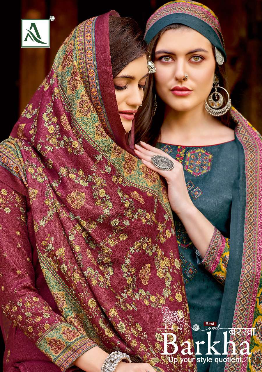 barkha by alok suit pashmina winter fancy dress materials
