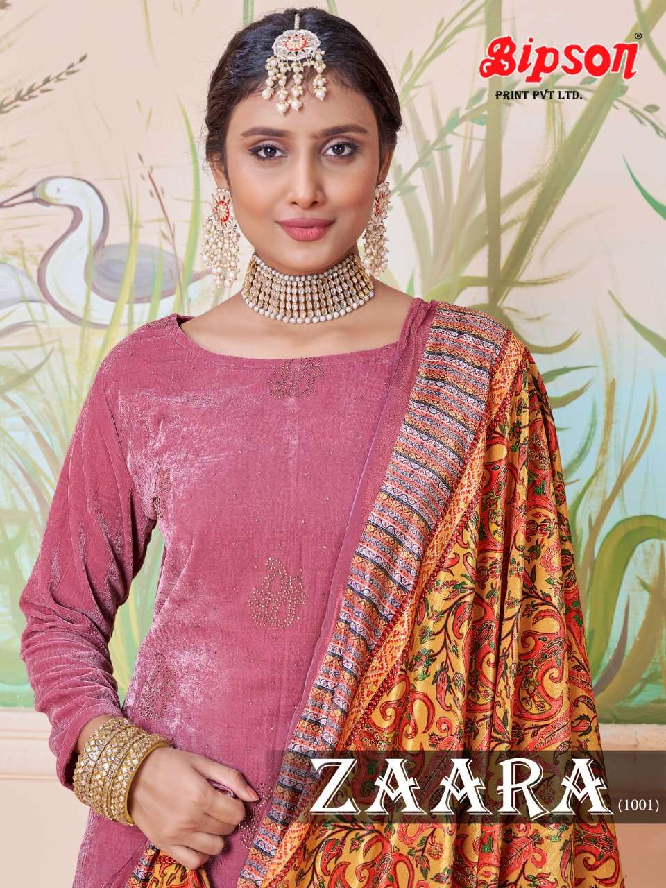 bipson zaara 1001 pashmina warm daily wear salwar kameez wholesaler