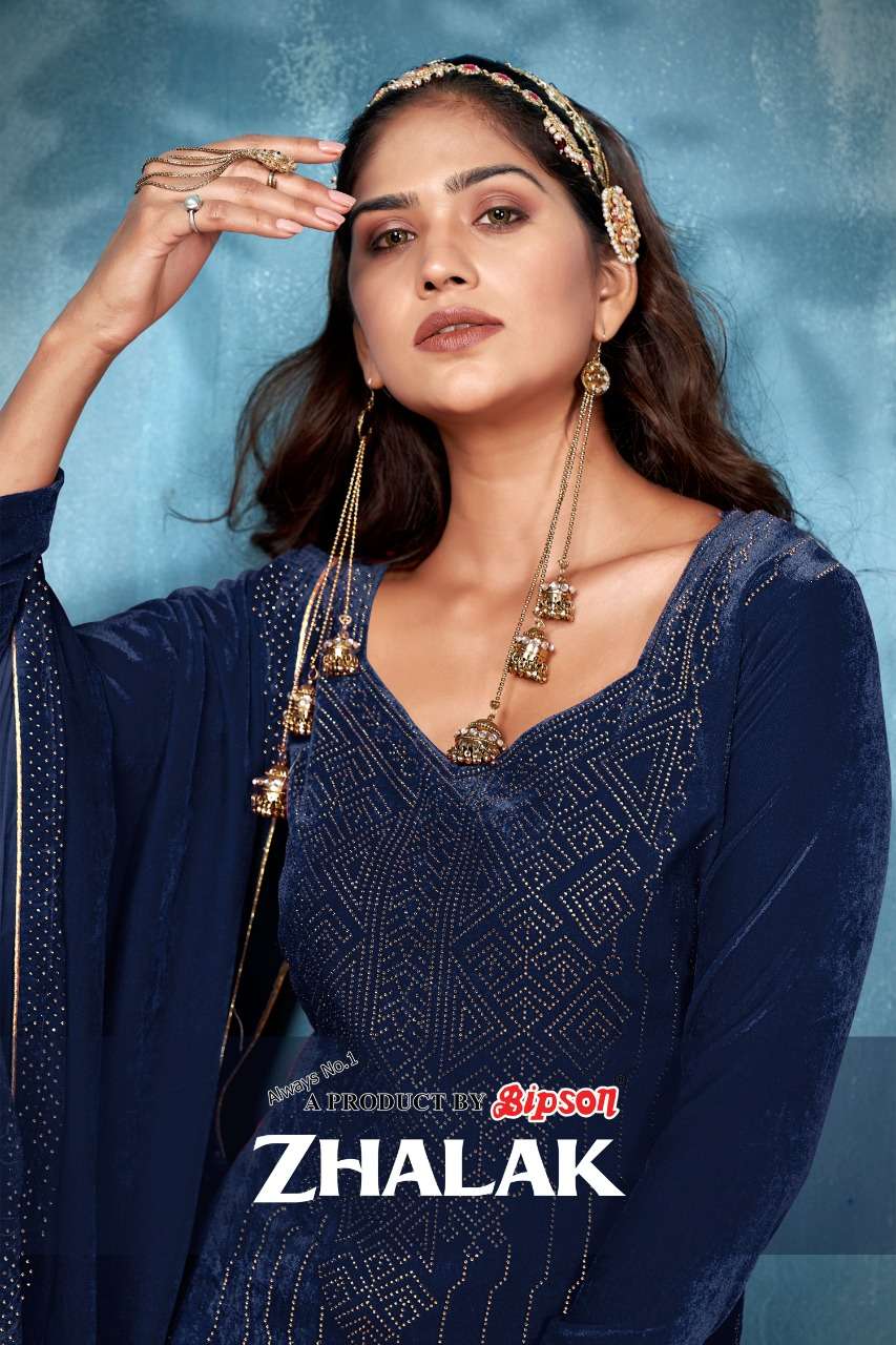 bipson zhalak 4001-4004 velvet winter salwar kameez design 