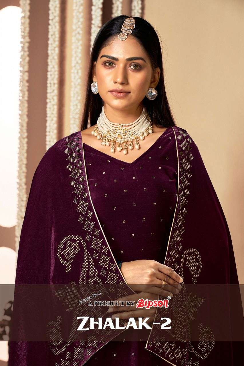 bipson zhalak 9001-9004 series viscose velvet winter suit wholesaler