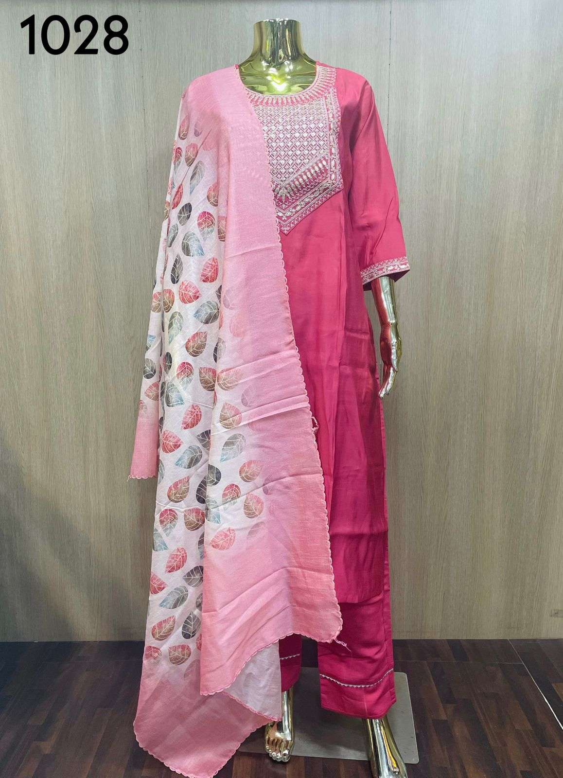 channel 9 launch d no 1028 viscose designer 3 piece readymade combo set