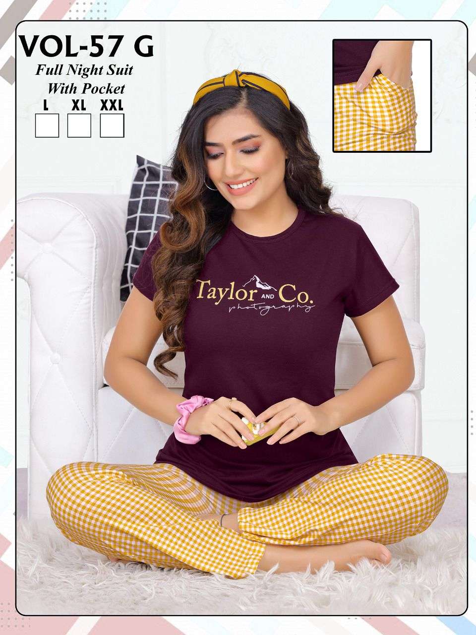 FASHION TALK VOL.57 G Heavy Shinker Hosiery Cotton NIGHT SUIT CATALOG WHOLESALER BEST RATE