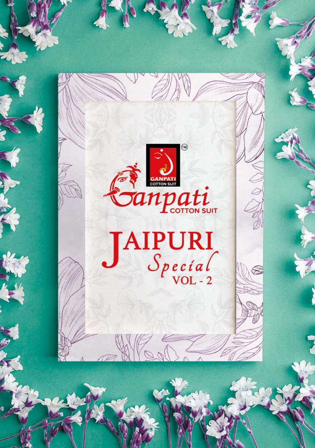 ganpati cotton jaipuri special vol 2 cotton kurti with pant pair 