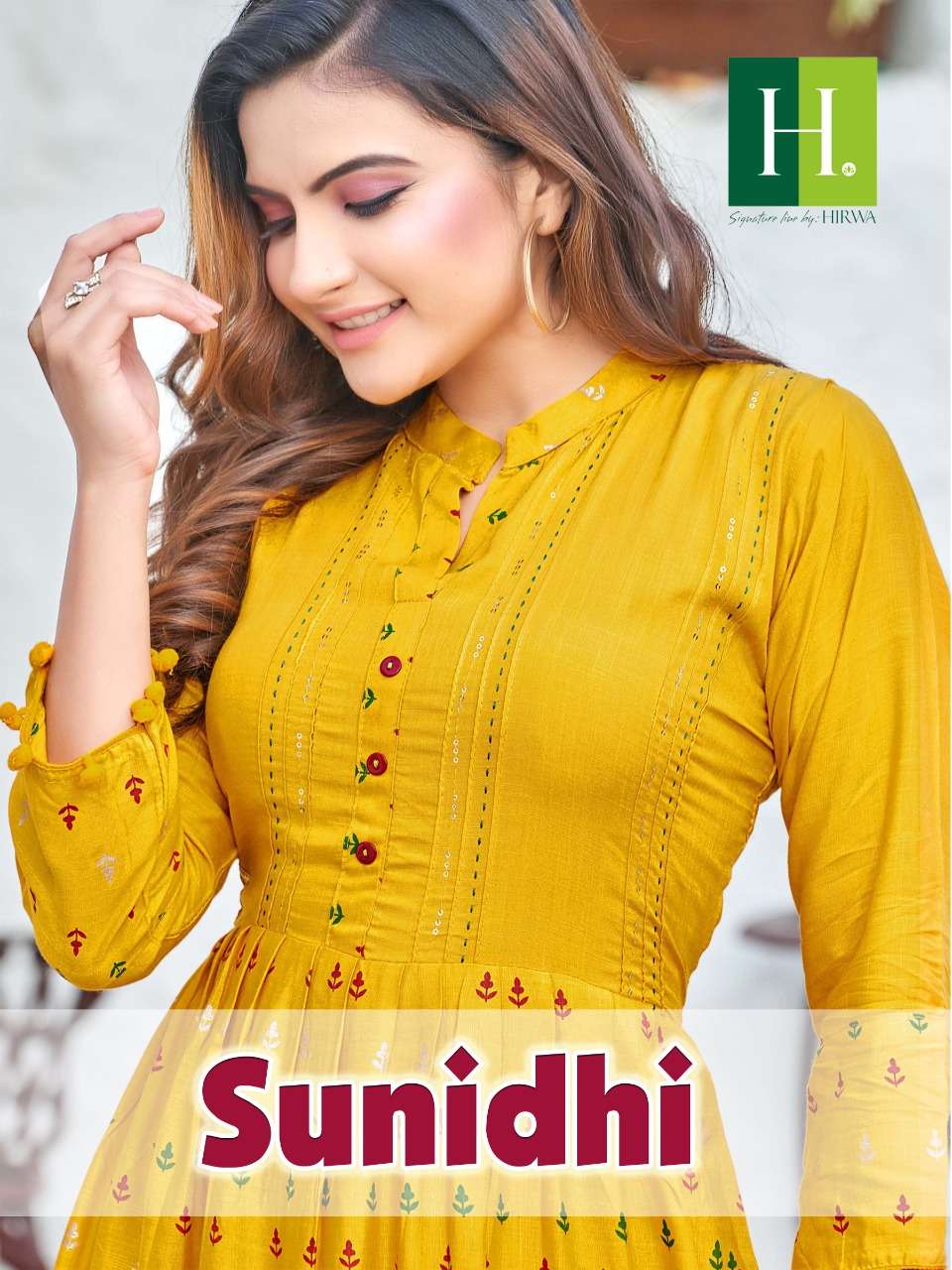 hirwa sunidhi anarkali rayon plus size kurti exports 