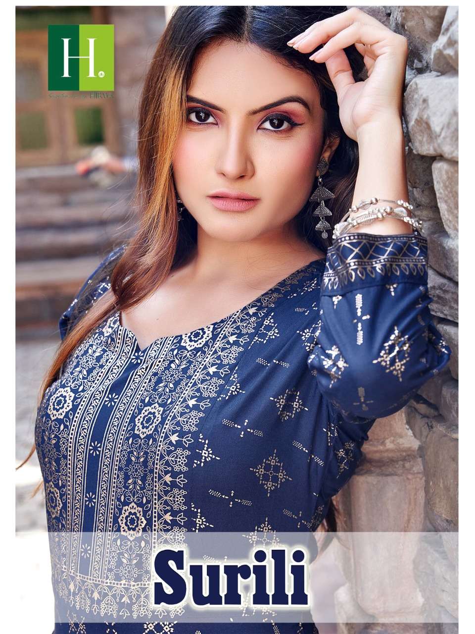 hirwa surili ureb style heavy rayon gown kurti plus size 