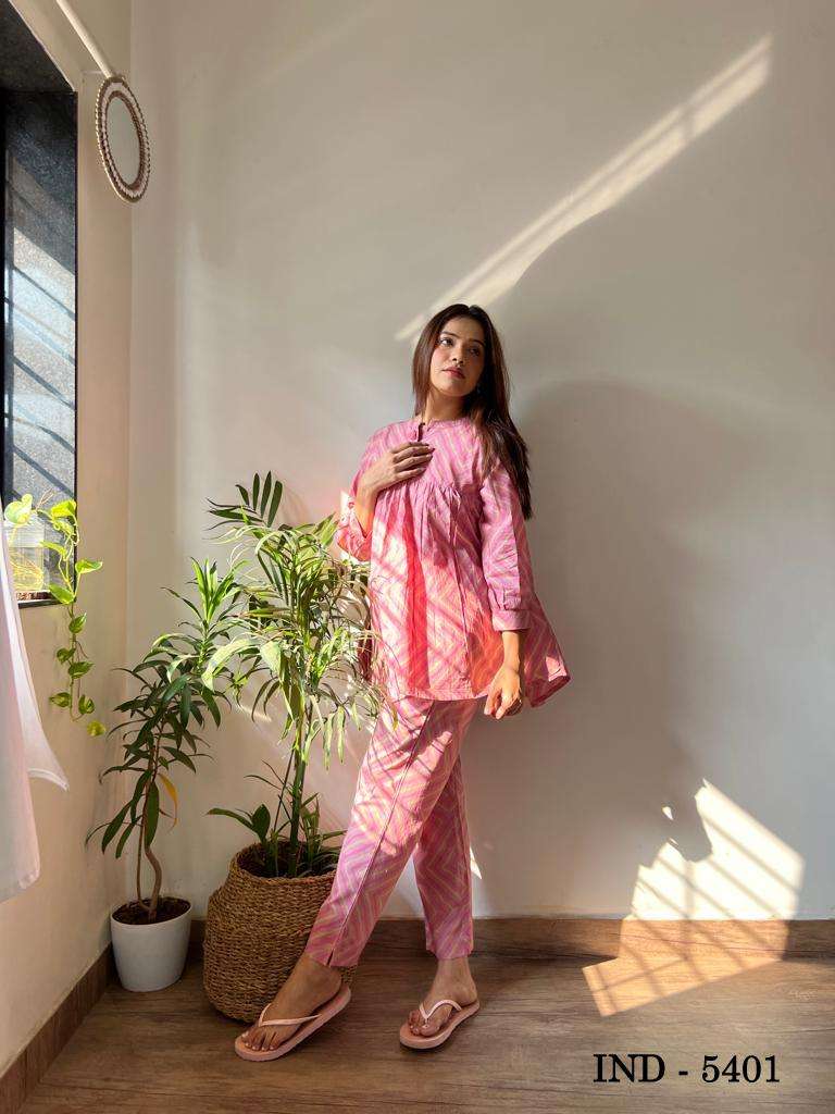 indira launch co-ord set cotton fancy top with pant combo set collection