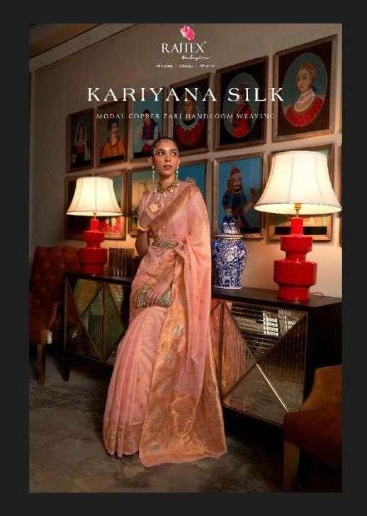 kariyana silk by rajtex 295001-295006 series weaving saree with copper zari concept