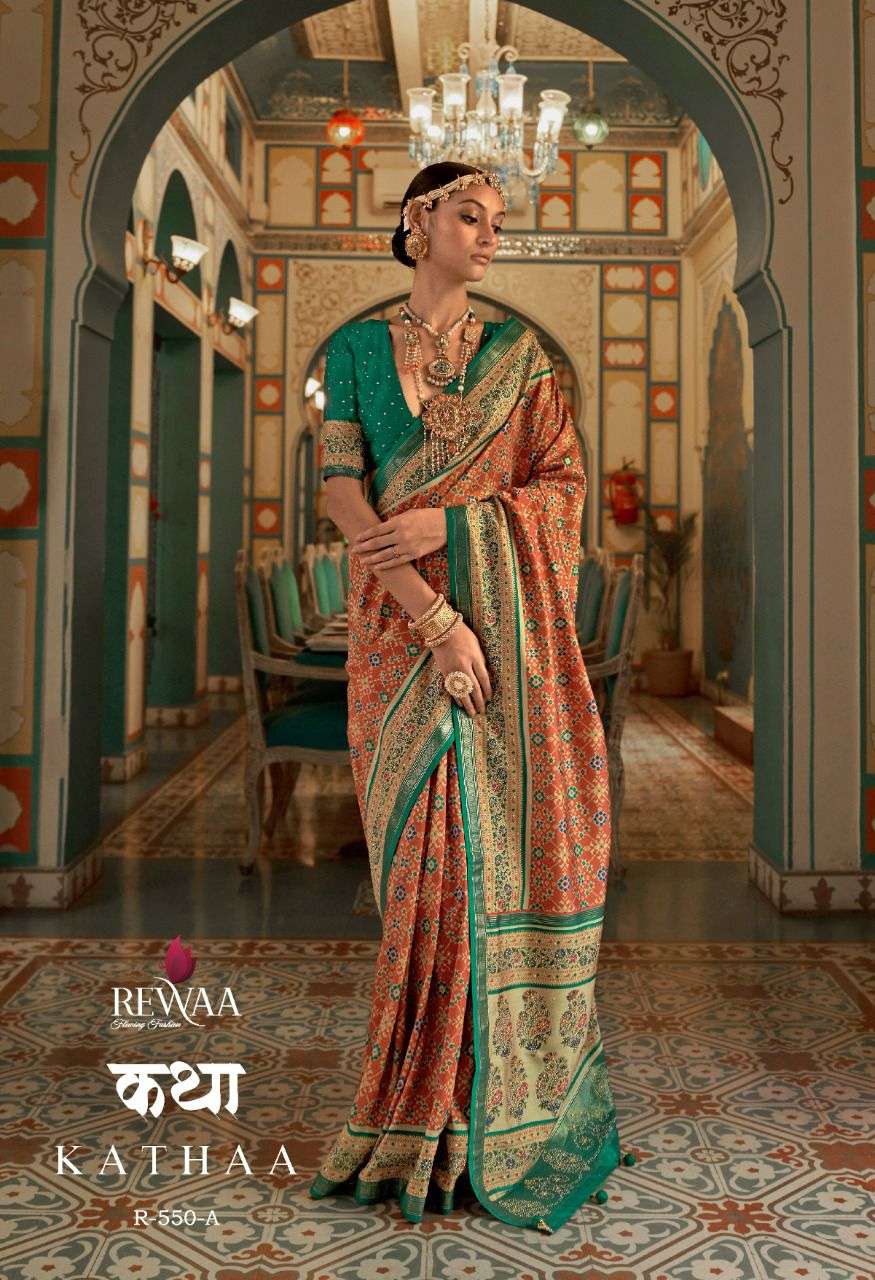 kathaa by rewaa patola silk traditional wear fancy sarees