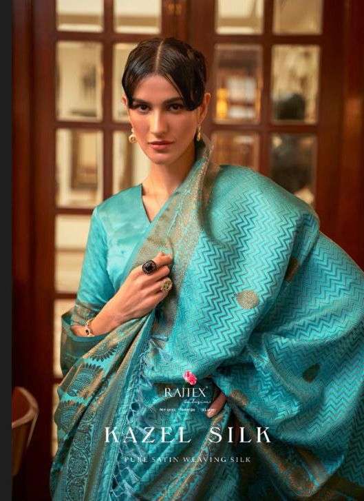 kazel silk by rajtex 231001-231006 series satin weaving silky sarees