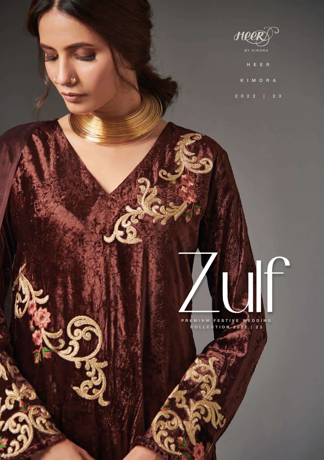 kimora zulf velvet embroidery winter pakistani wedding dresses supplier