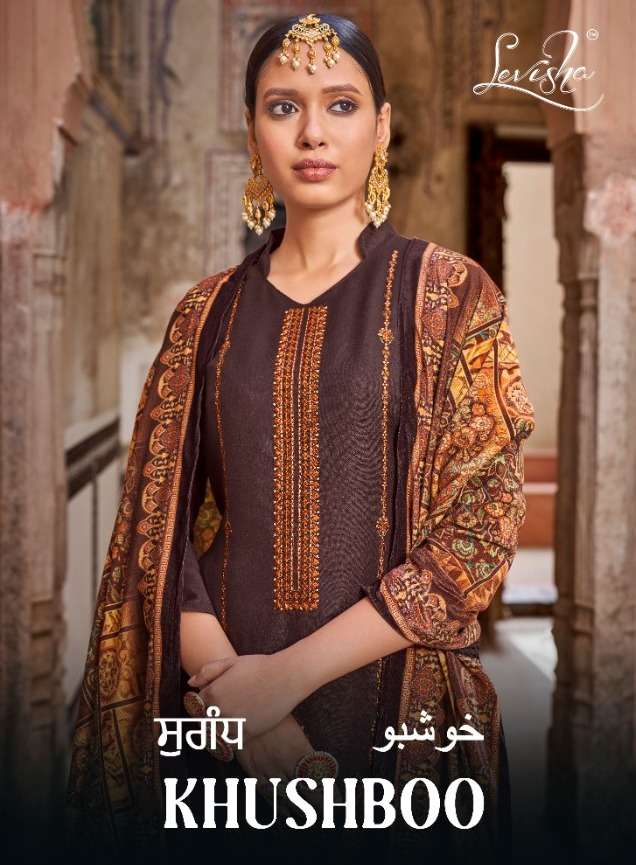 levisha khooshbu pashmina winter ladies salwar kameez 