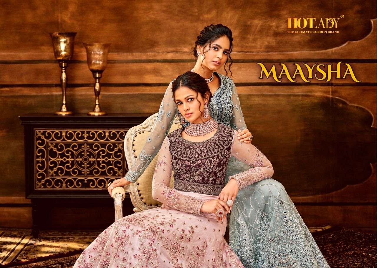 maaysha by hotlady wedding bridal long heavy embroidery dresses