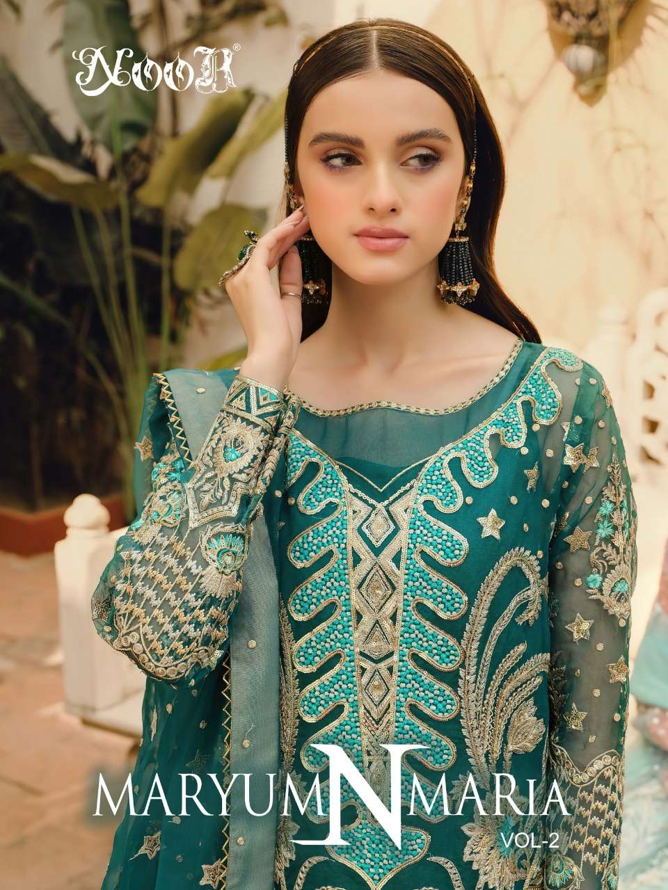 maryum n maria vol 2 by noor georgette net embroidery pakistani suits