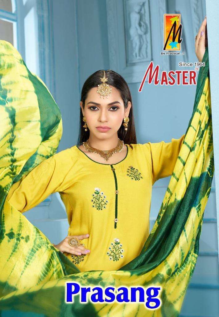 MASTER PRASANG RAYON SEQUENCE WORK READYMADE SUIT CATALOG WHOLESALER BEST RATE
