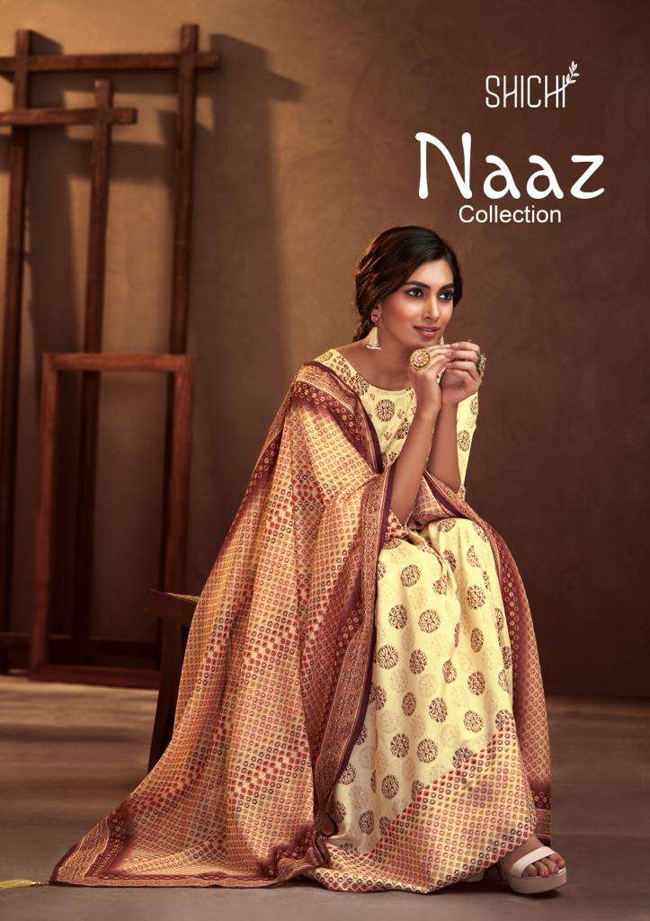naaz by shichi stylish nayra cut gown with dupatta pair collection