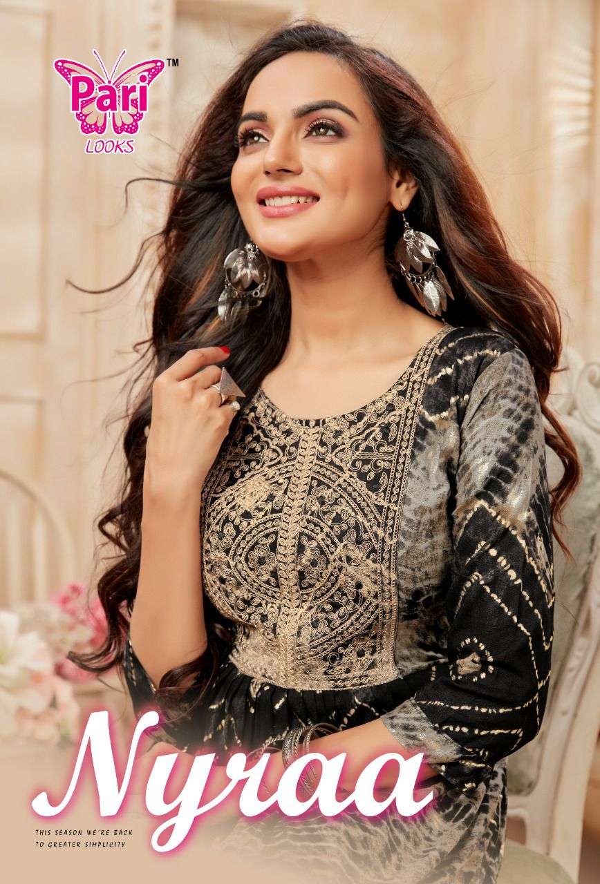 nayraa by pari classy look rayon gown exporter 
