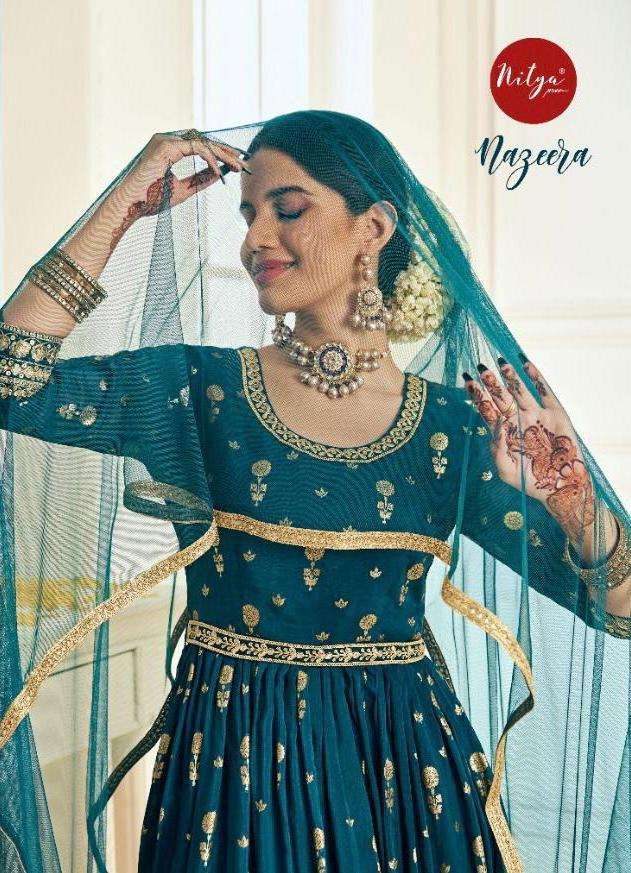nazeera by lt nitya exclusive work readymade party wear salwar kameez