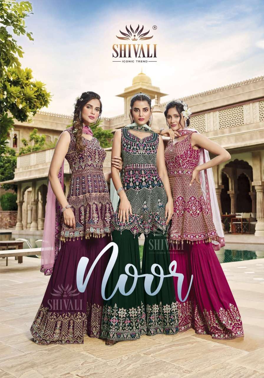 noor by shivali georgette embroidery wedding suits exporter