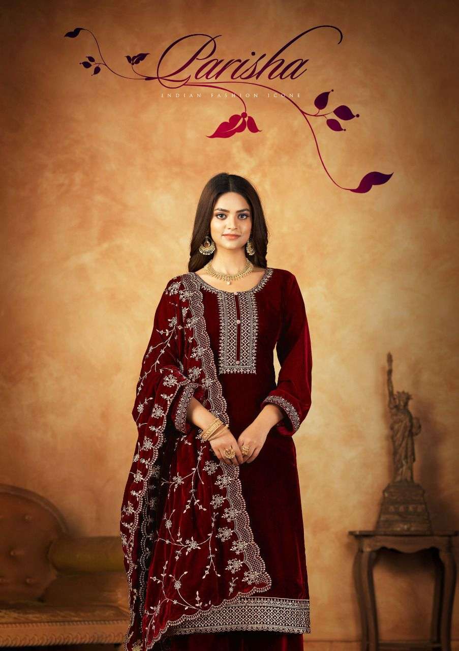 parisha by sargam winter velvet indian dresses exporter