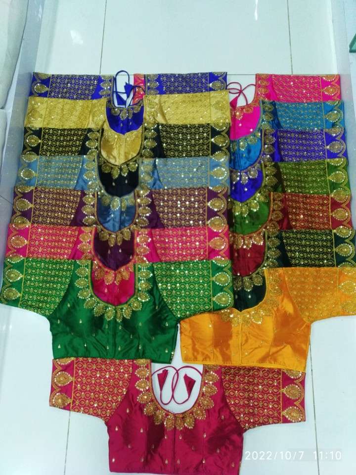 pr 113 embroidery work readymade blouse manufacturer 