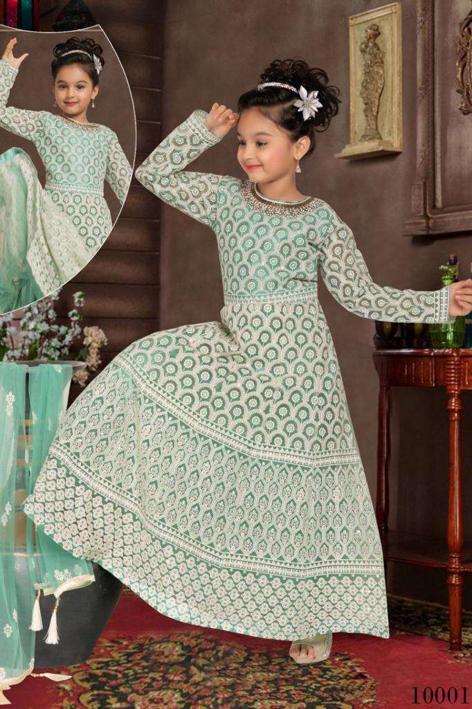 pr dipti gown kids wear gown design embroidery work 