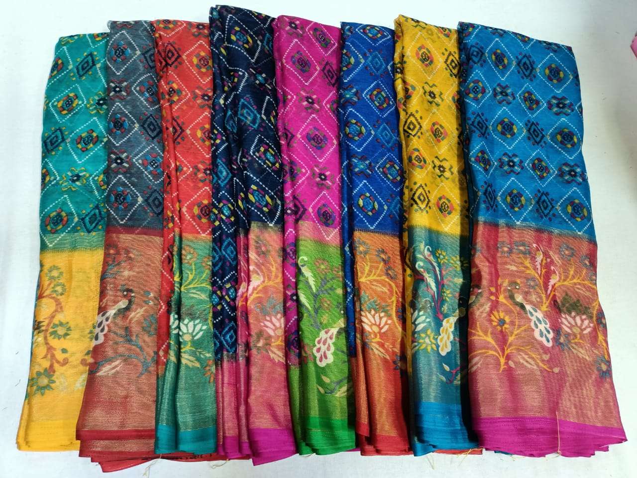 pr viscose patta with blouse poonam sarees low cost manufacturer 