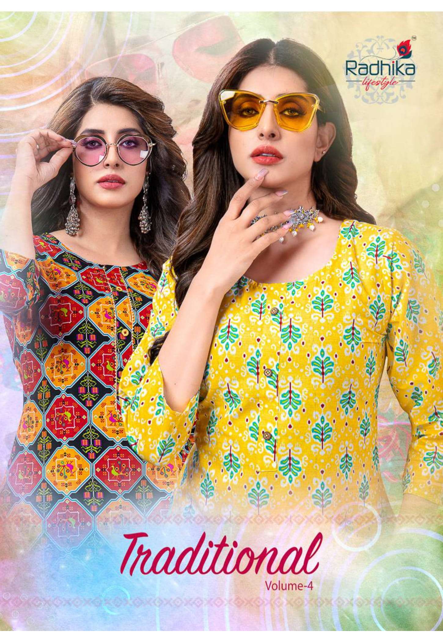 radhika lifestyle traditional vol 4 cotton daily wear ladies big sizes kurti