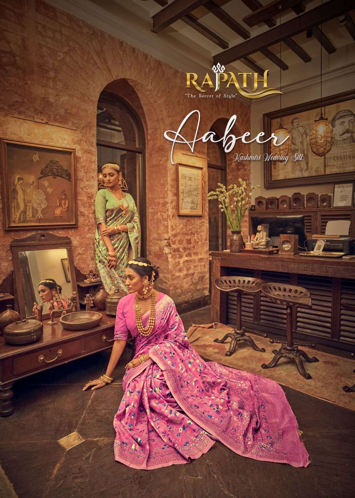 rajpath aabeer pure kashmiri modal weaving saree design with price 