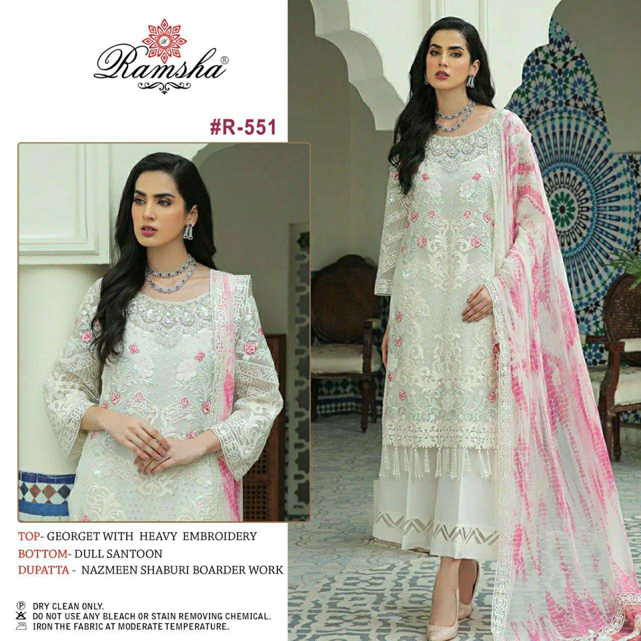 ramsha 551 pakistani designer single suit wholesale price at kc