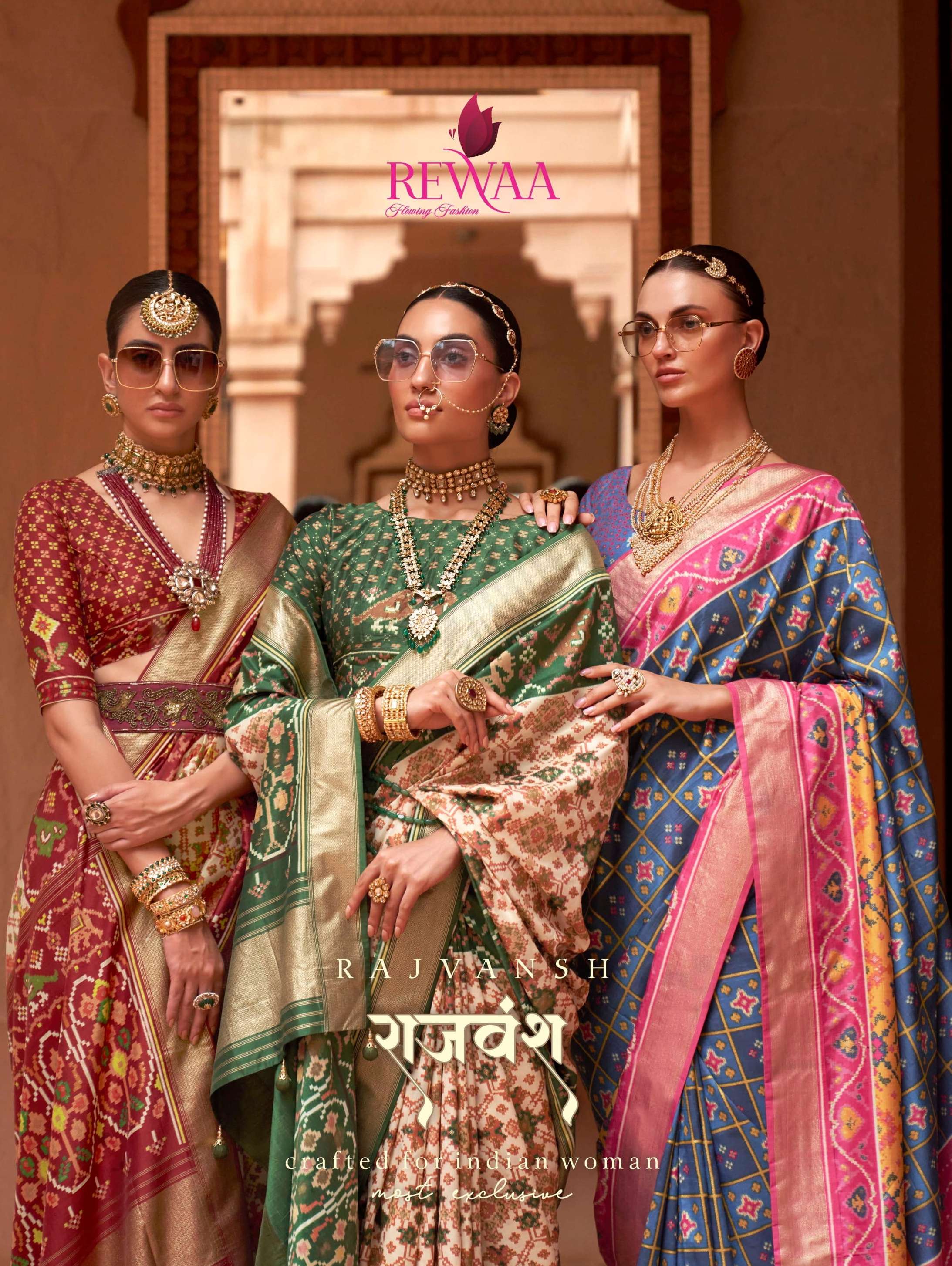 rewaa rajvansh smooth patola fancy sarees for women 