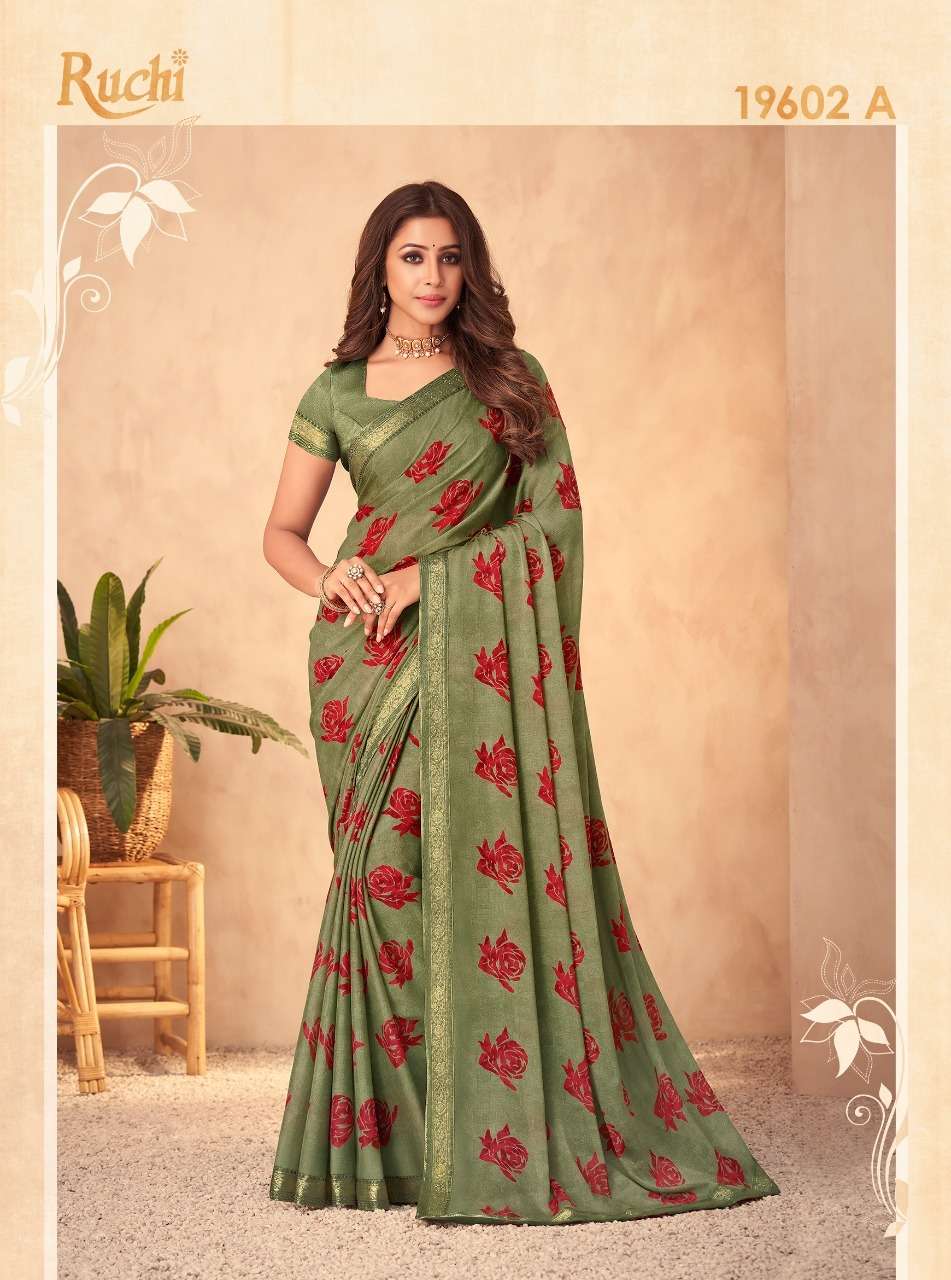 ruchi chandni vol 3 silk georgette printed fancy sarees