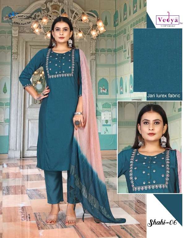 shahi by vedya silk readymade daily wear 3 piece collection