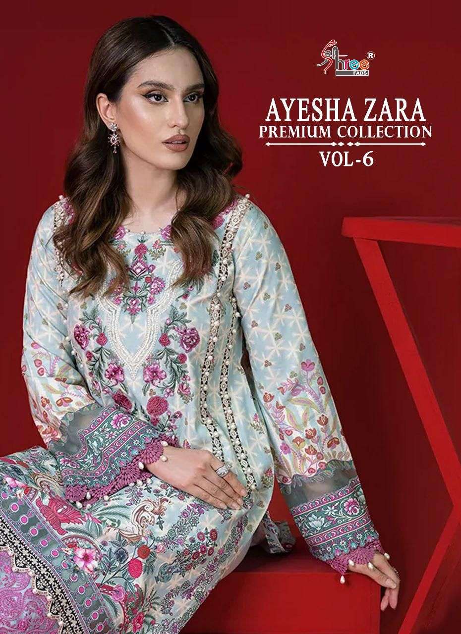 shree fabs ayesha zara premium vol 6 cotton pakistani dresses