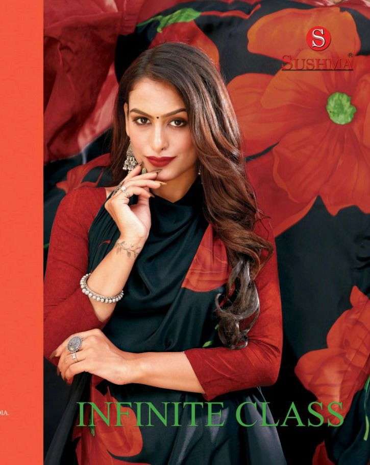 sushma infinite class catalog crape printed saris lowest cost online 