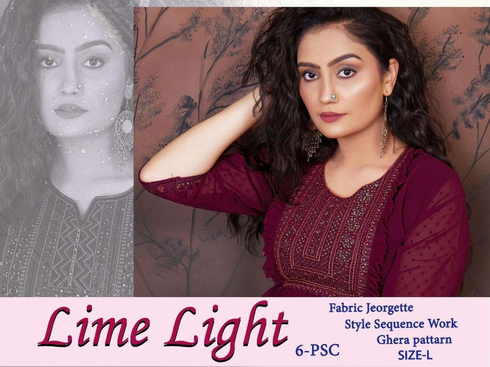 Trendy Lime Light Heavy Georgette Sequence work KURTI CATALOG WHOLESALER BEST RATE