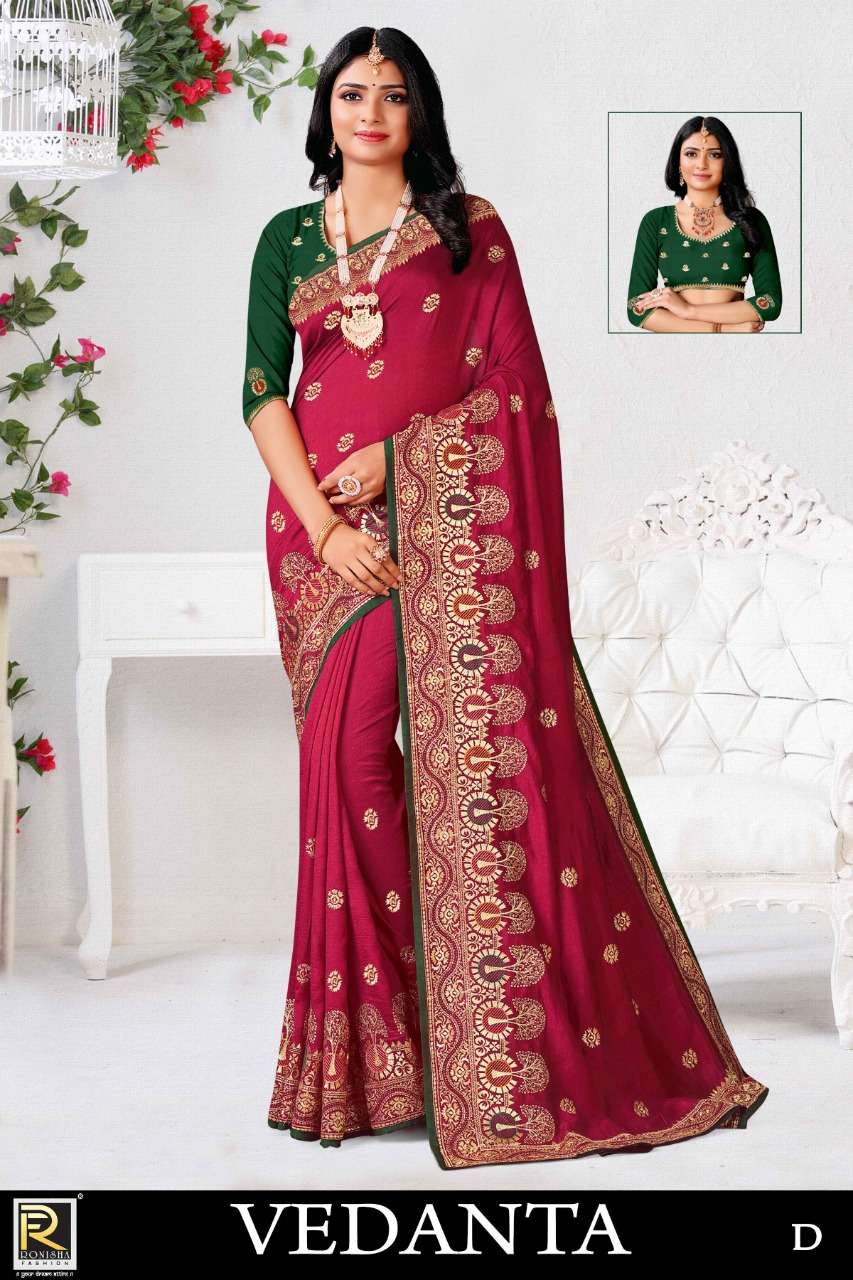 Vedanta by ranjna saree embroidery worked designer saree beautiful collection 