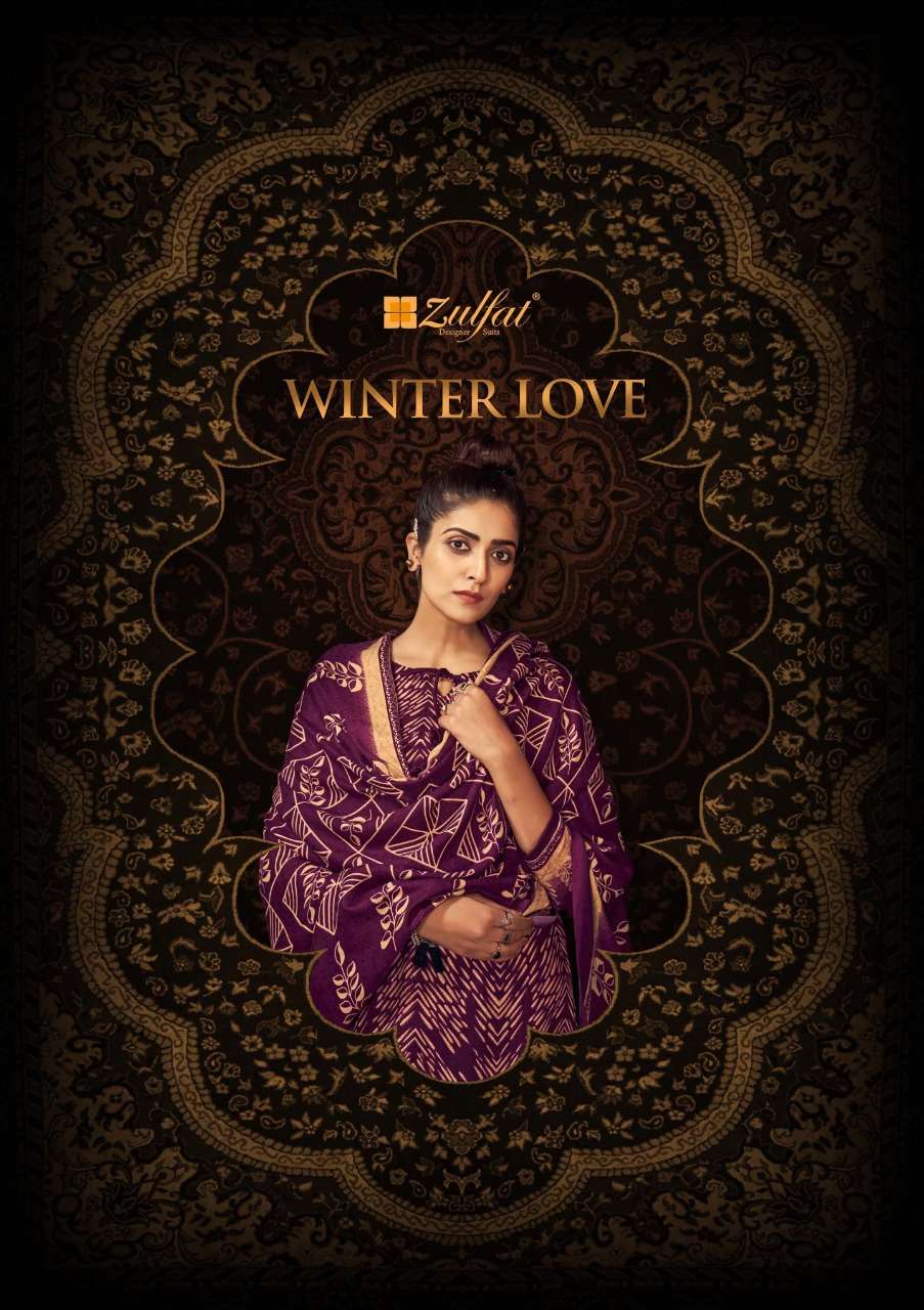 winter love by zulfat pashmina printed dress materials