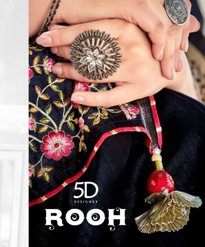 5d designer surat rooh soft cotton fancy saris wholesale 