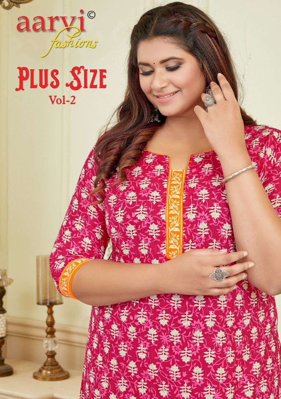 aarvi fashion surat rajkot cotton plus size vol 2 kurtis big size kurtis for women 