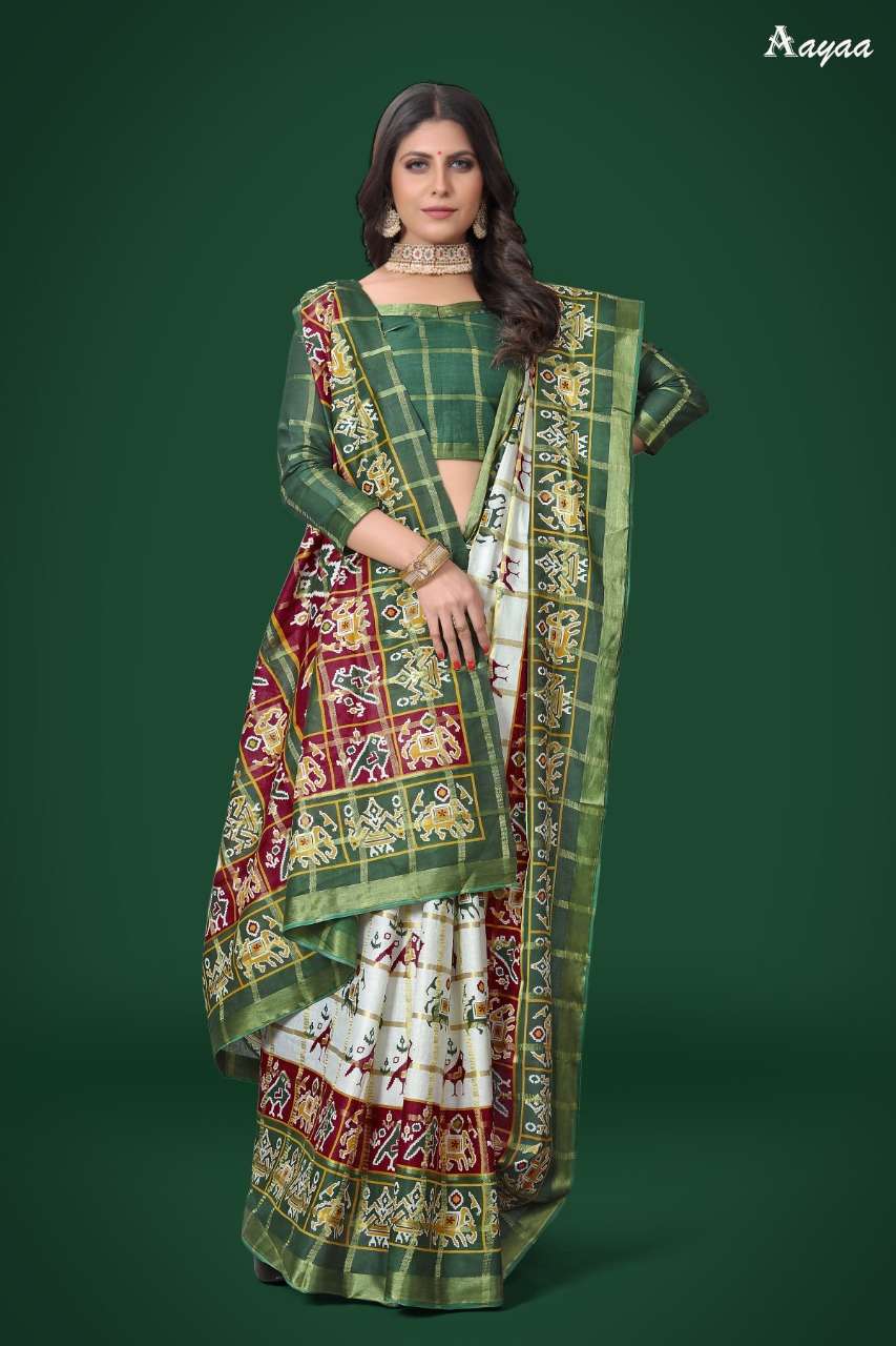 bandhej vol 5 by pr cotton patola printed sarees
