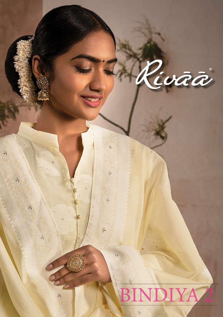 bindiya vol 2 rivaa exports cotton banarasi jacquard classy look salwar kameez