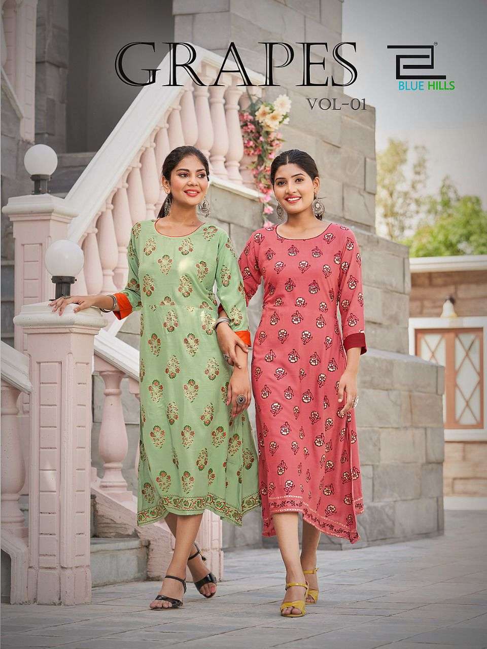 blue hills grapes vol 1 fancy simple kurtis wholesaler 
