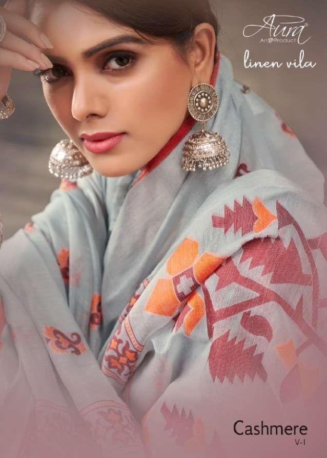 cashmere by aura soft linen classy look fantastic sarees 